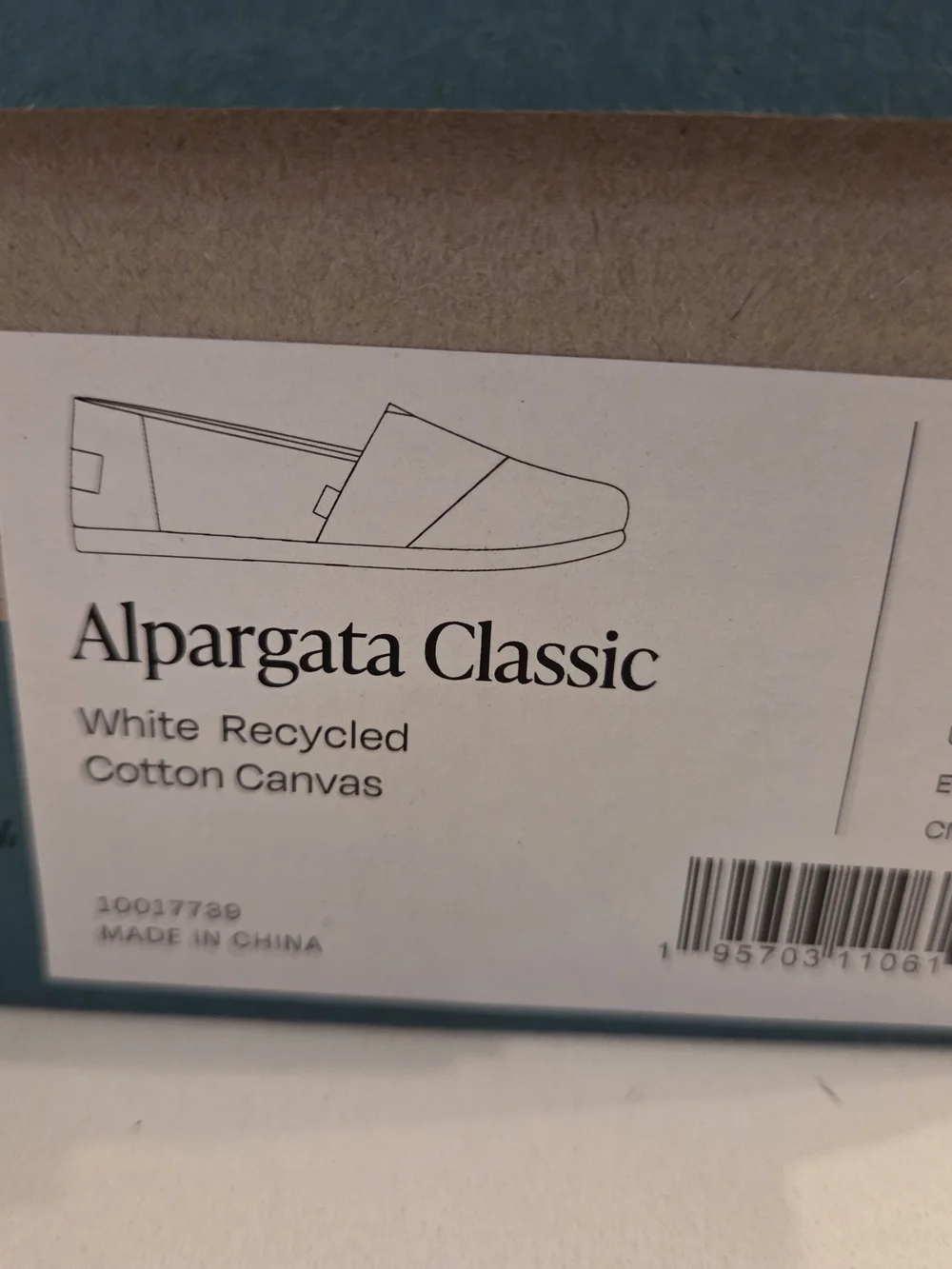 Brand New TOMS Alpargata Classic in White